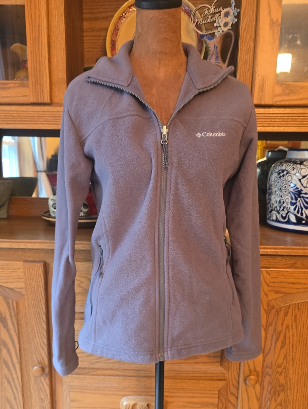 Columbia Women's Lavender Zip-Up Teddy Fleece Jacket